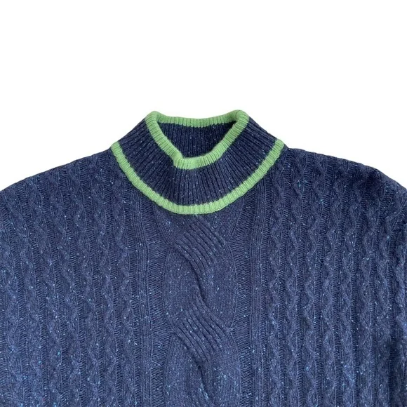 Veda Women’s Navy Knitted Long Sleeve Paro Wool Blend Sweater